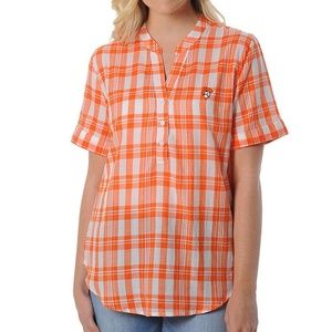 NCAA Oklahoma State Plaid Shirt - Womens Small